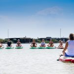 SUP Yoga Pionierin am Neusiedlersee